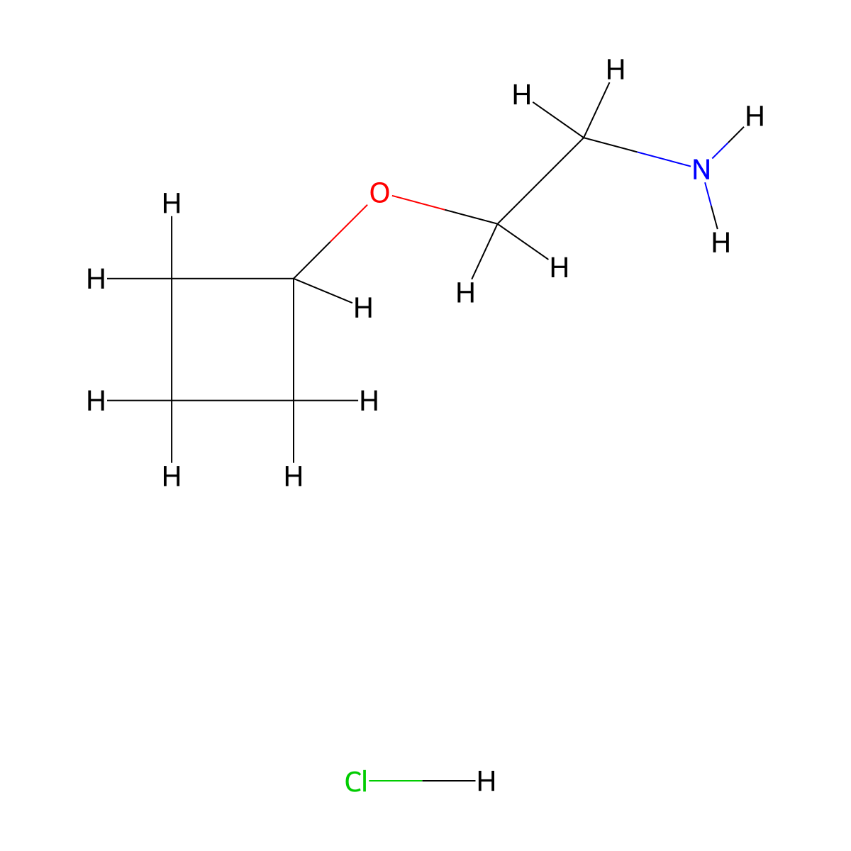 (2-Aminoethoxy)cyclobutane hydrochloride molecular structure, CAS 1949816-30-1