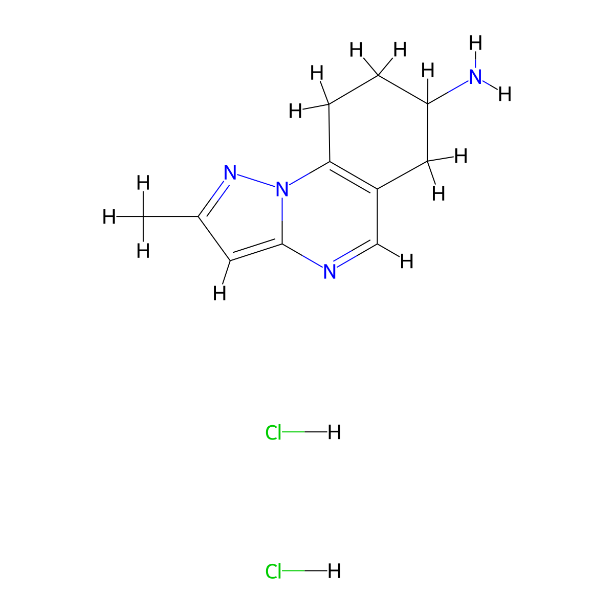 2-methyl-6H,7H,8H,9H-pyrazolo[1,5-a]quinazolin-7-amine dihydrochloride molecular structure, CAS 1949816-52-7