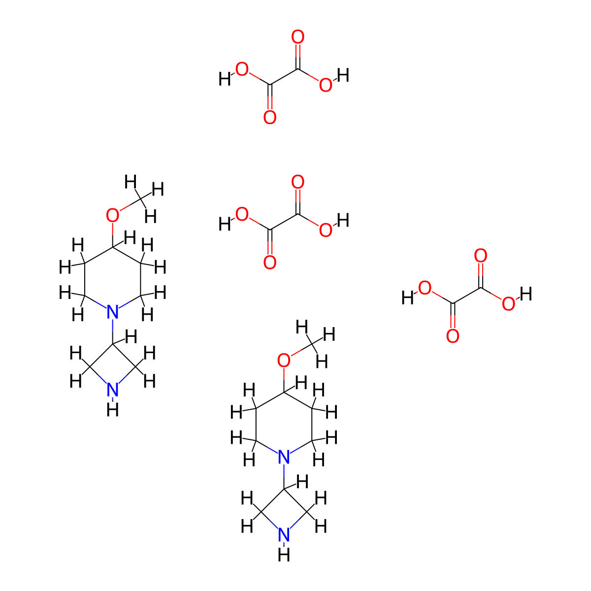 1-(Azetidin-3-yl)-4-methoxypiperidine sesquioxalate molecular structure, CAS 1949816-53-8