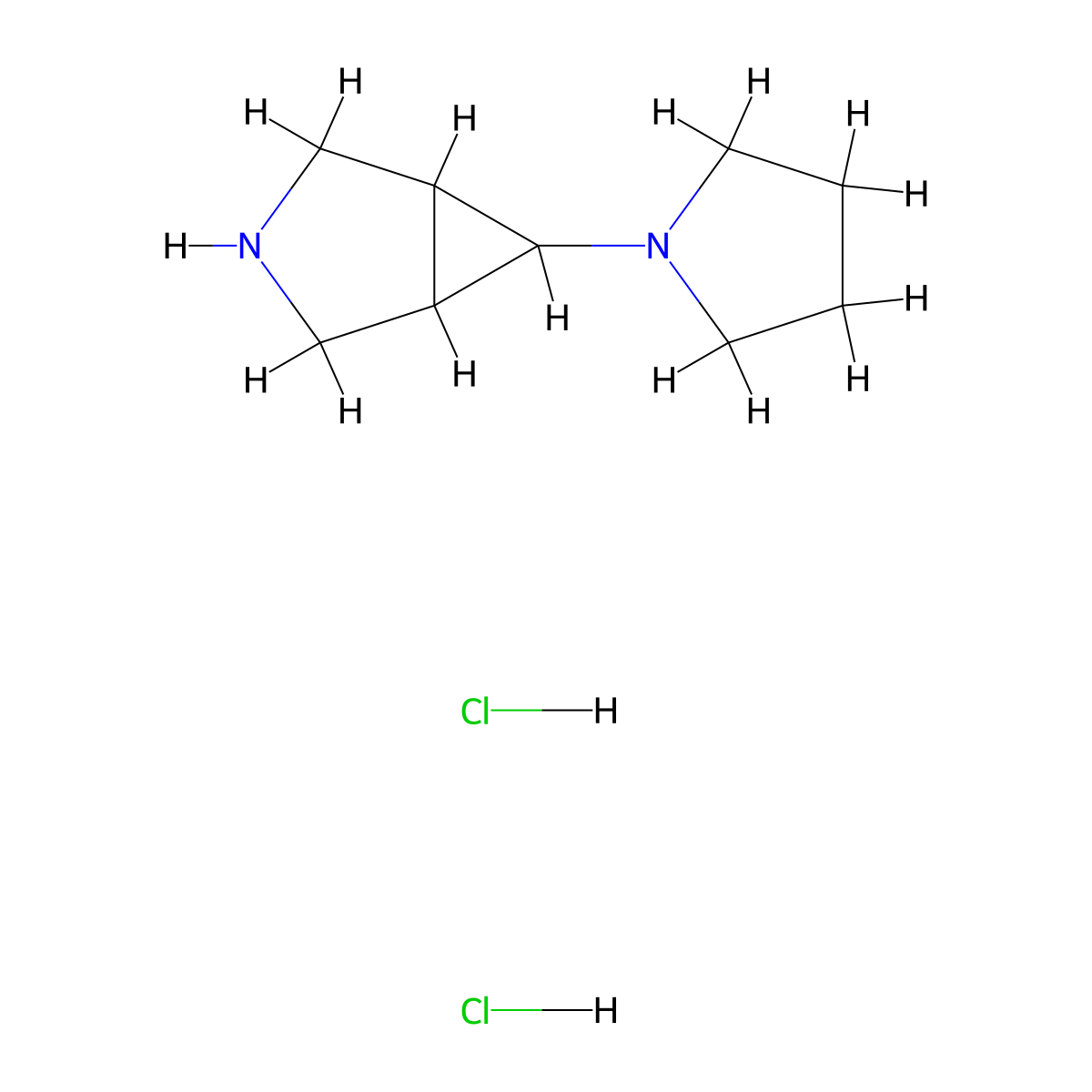 6-(Pyrrolidin-1-yl)-3-azabicyclo[3.1.0]hexane dihydrochloride molecular structure, CAS 1949836-63-8