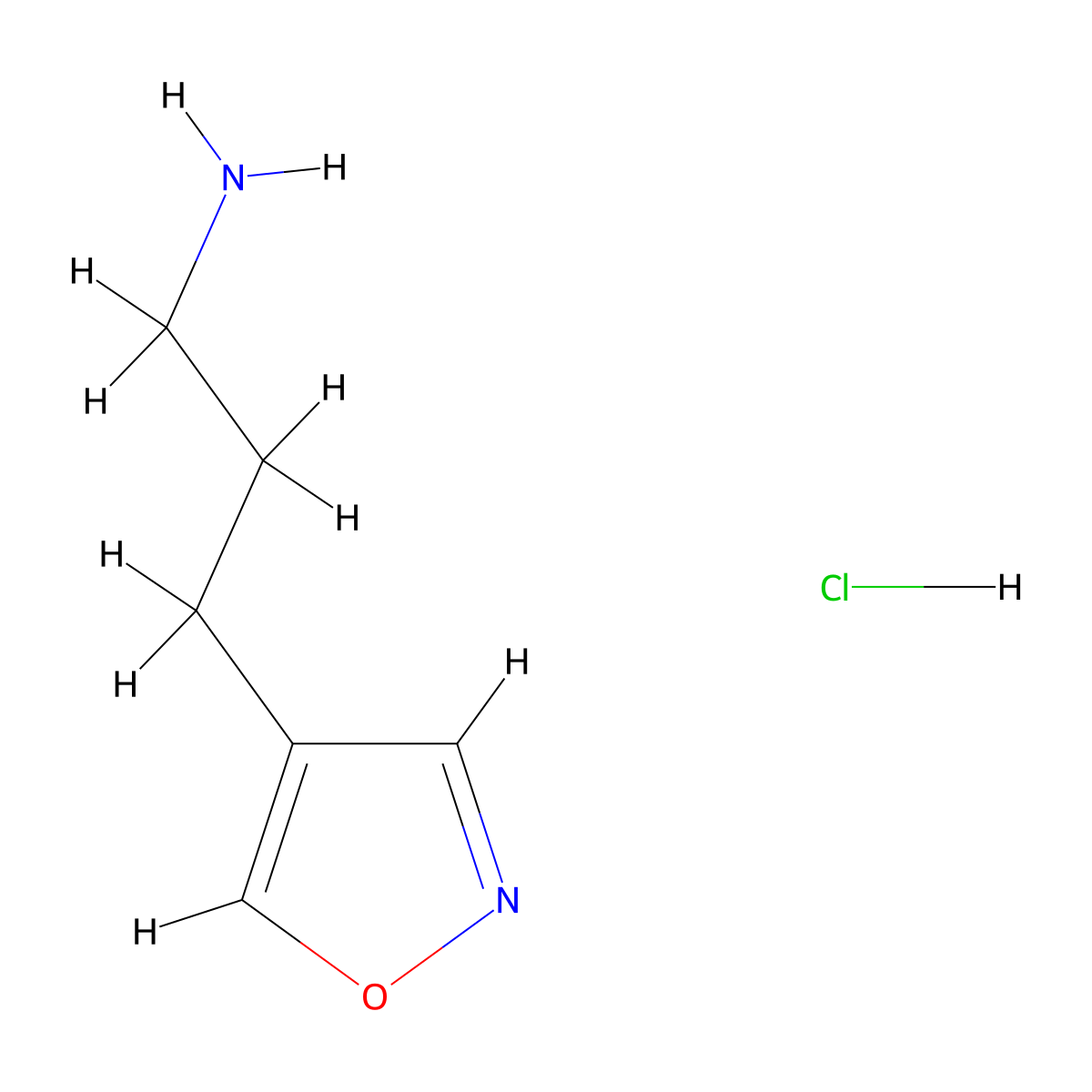 3-(1,2-Oxazol-4-yl)propan-1-amine hydrochloride molecular structure, CAS 1949836-76-3