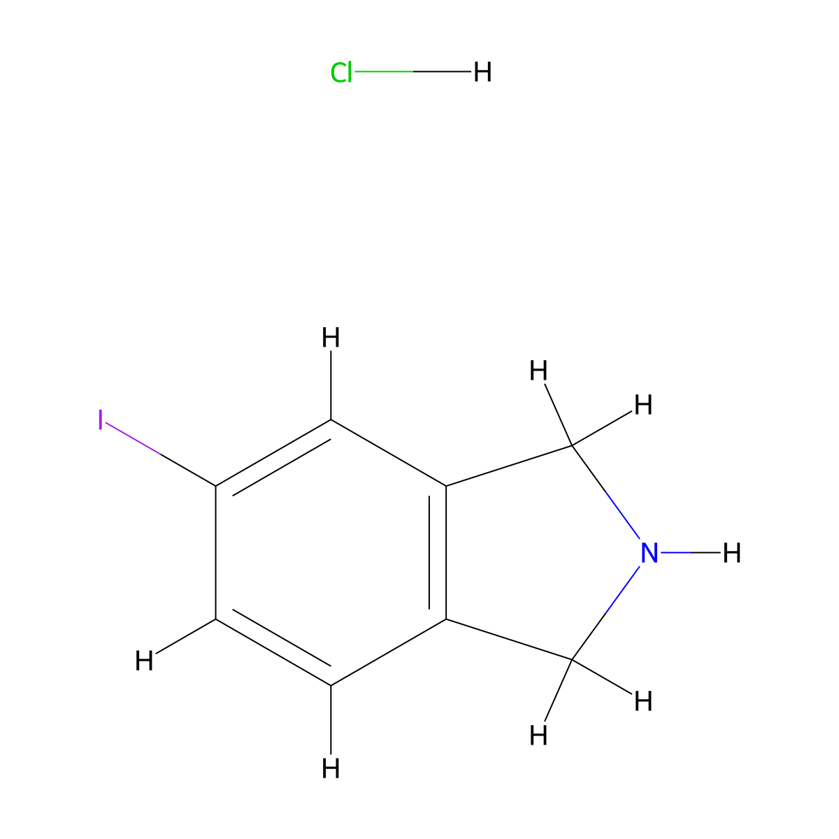 5-Iodoisoindoline hydrochloride molecular structure, CAS 1949836-77-4