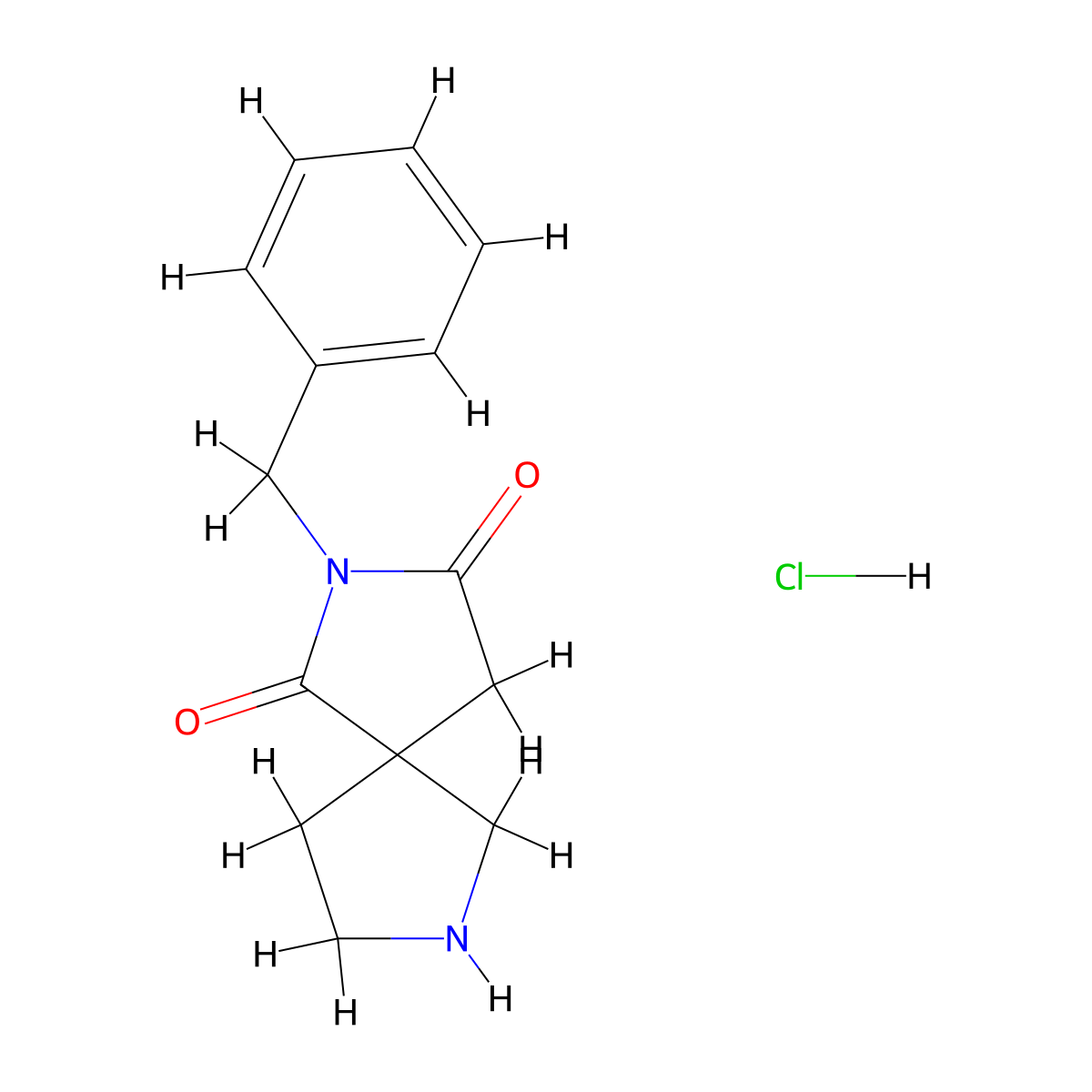 2-Benzyl-2,7-diazaspiro[4.4]nonane-1,3-dione hydrochloride molecular structure, CAS 1949836-83-2
