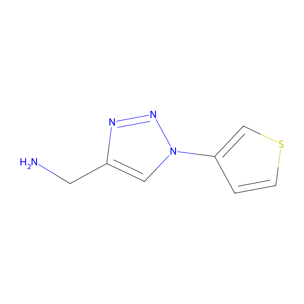 (1-Thiophen-3-yltriazol-4-yl)methanamine molecular structure, CAS 1949836-89-8