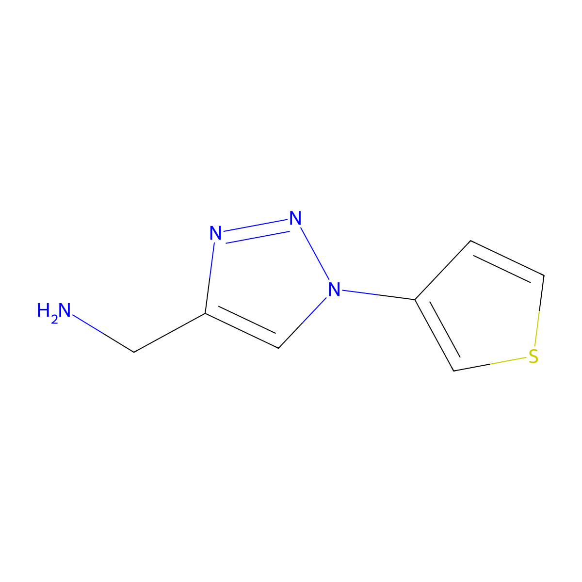 (1-Thiophen-3-yltriazol-4-yl)methanamine molecular structure, CAS 1949836-89-8