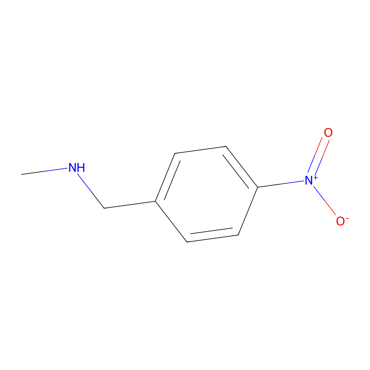 N-methyl-1-(4-nitrophenyl)methanamine molecular structure, CAS 19499-60-6