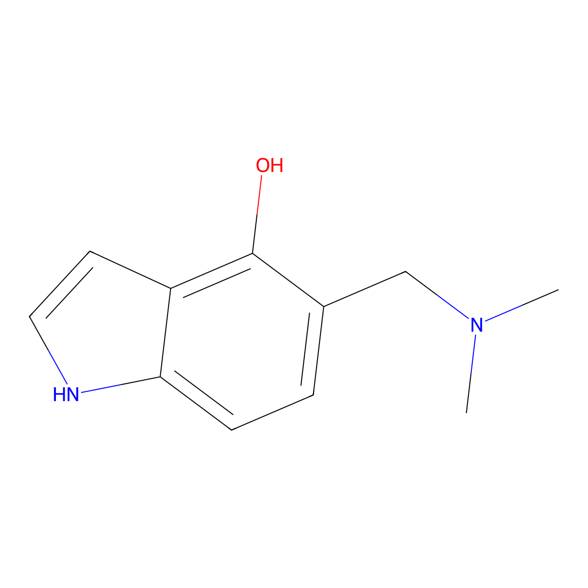 1H-Indol-4-ol, 5-[(dimethylamino)methyl]- molecular structure, CAS 19499-82-2