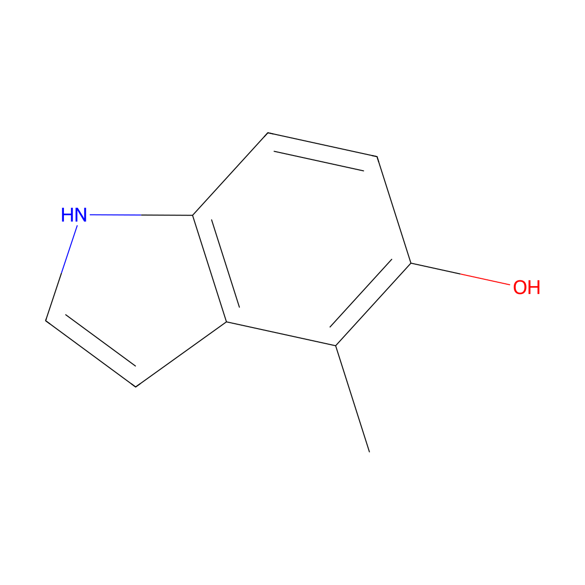4-methyl-1H-indol-5-ol molecular structure, CAS 19499-97-9
