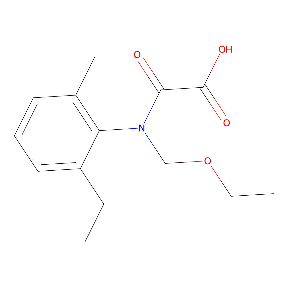 Acetochlor oxanilic acid molecular structure, CAS 194992-44-4
