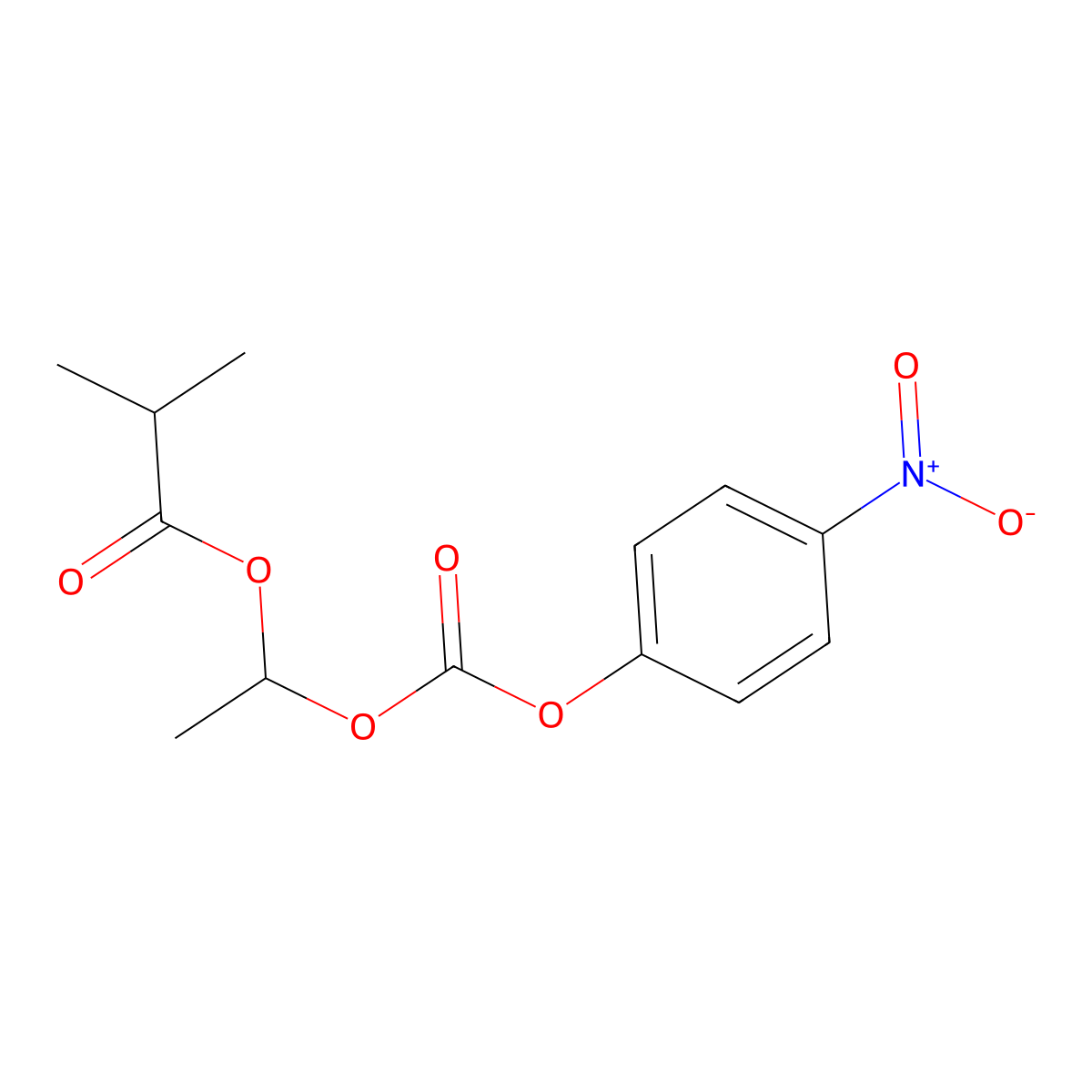 1-(((4-Nitrophenoxy)carbonyl)oxy)ethyl isobutyrate molecular structure, CAS 194995-47-6