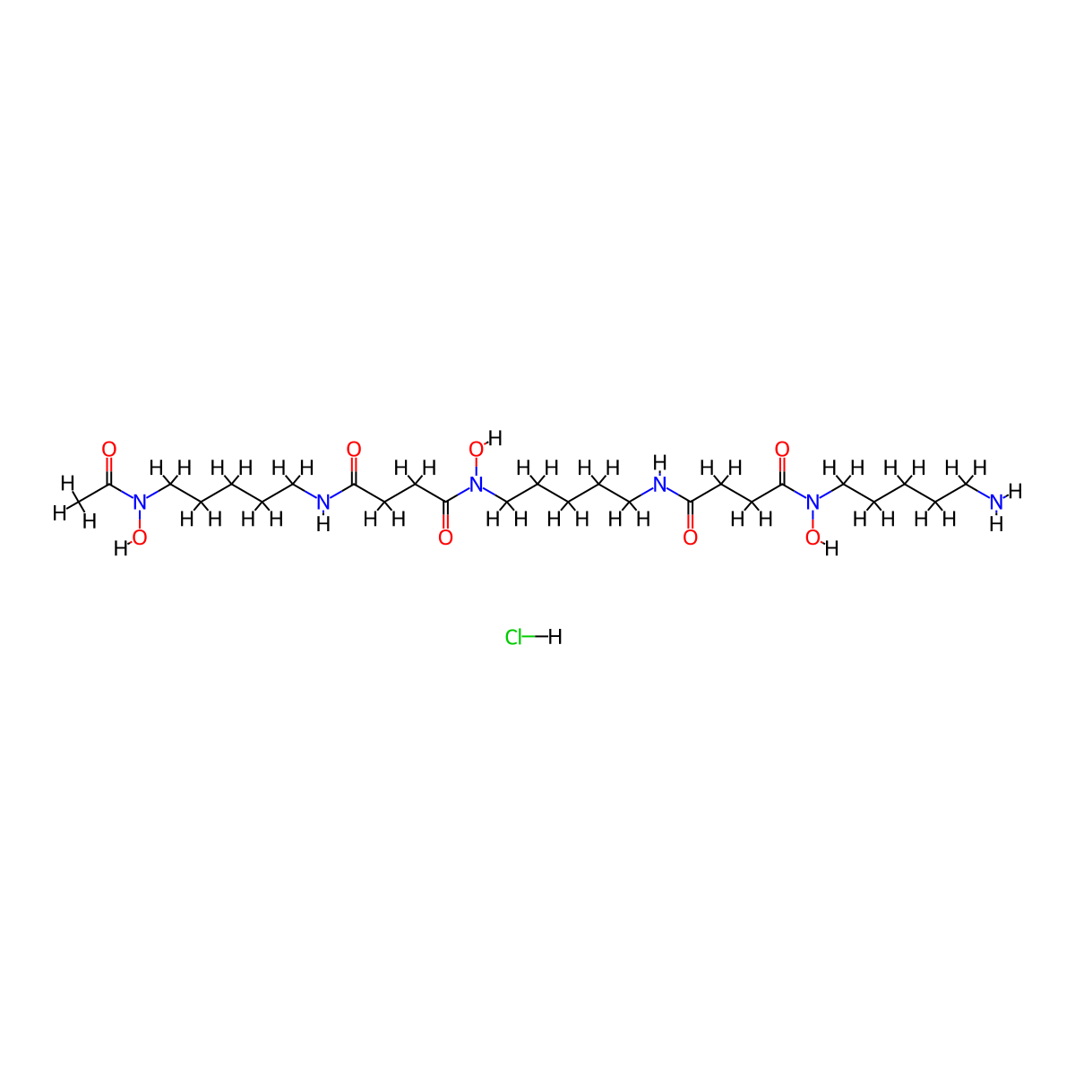 Deferoxamine Hydrochloride molecular structure, CAS 1950-39-6