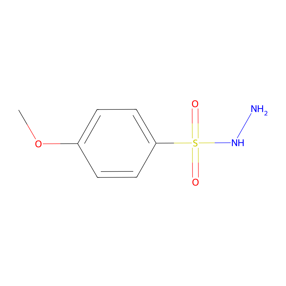 p-Methoxybenzenesulphonyl hydrazide molecular structure, CAS 1950-68-1
