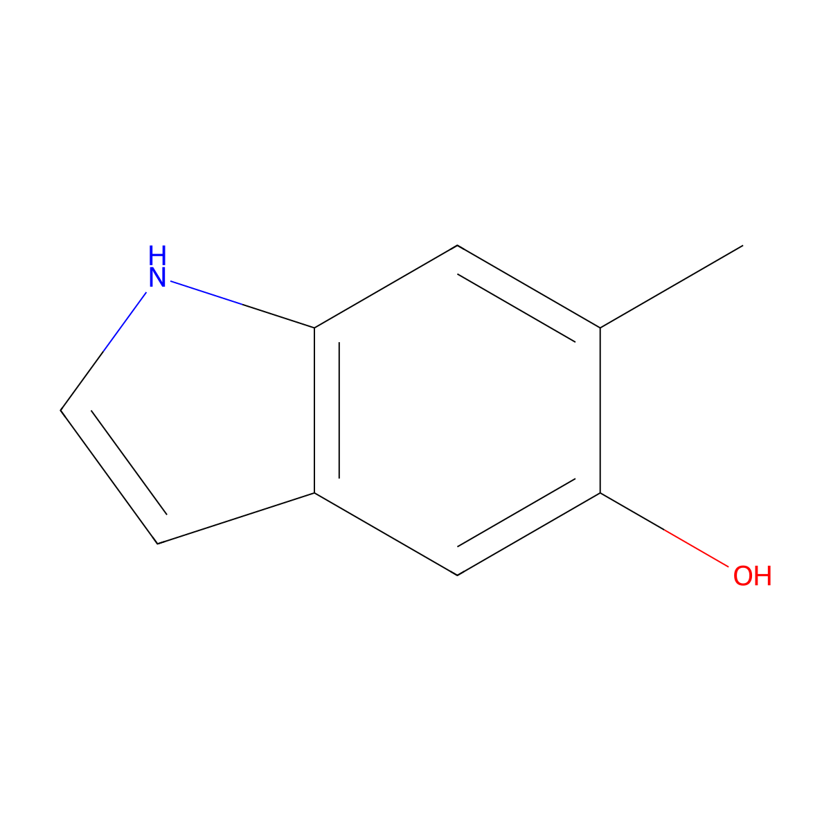 6-Methyl-1H-indol-5-OL molecular structure, CAS 19500-01-7