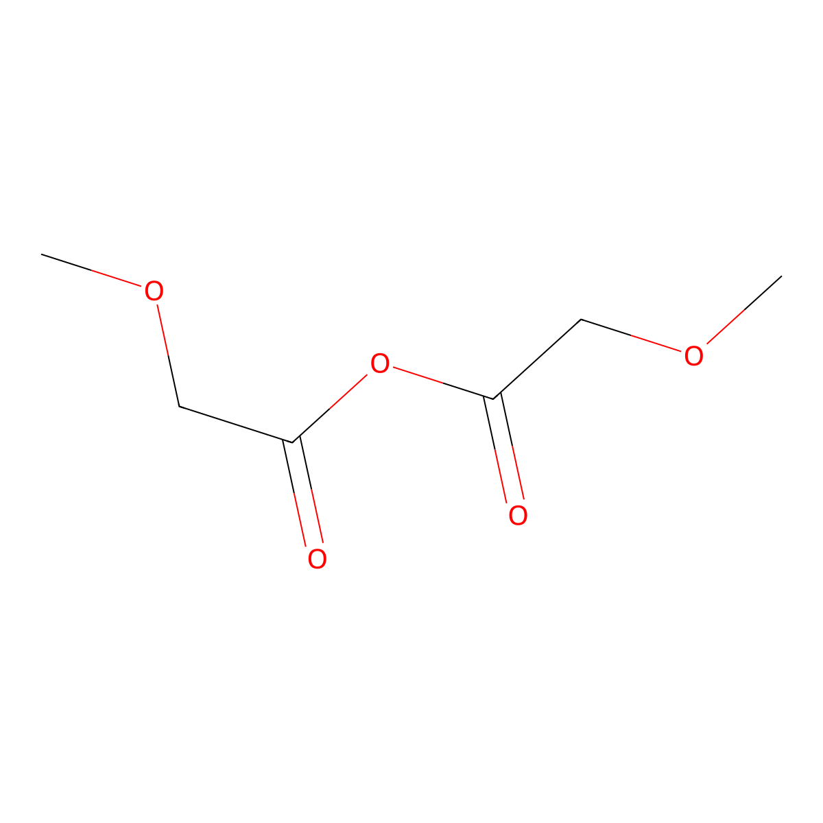 Methoxyacetic anhydride molecular structure, CAS 19500-95-9