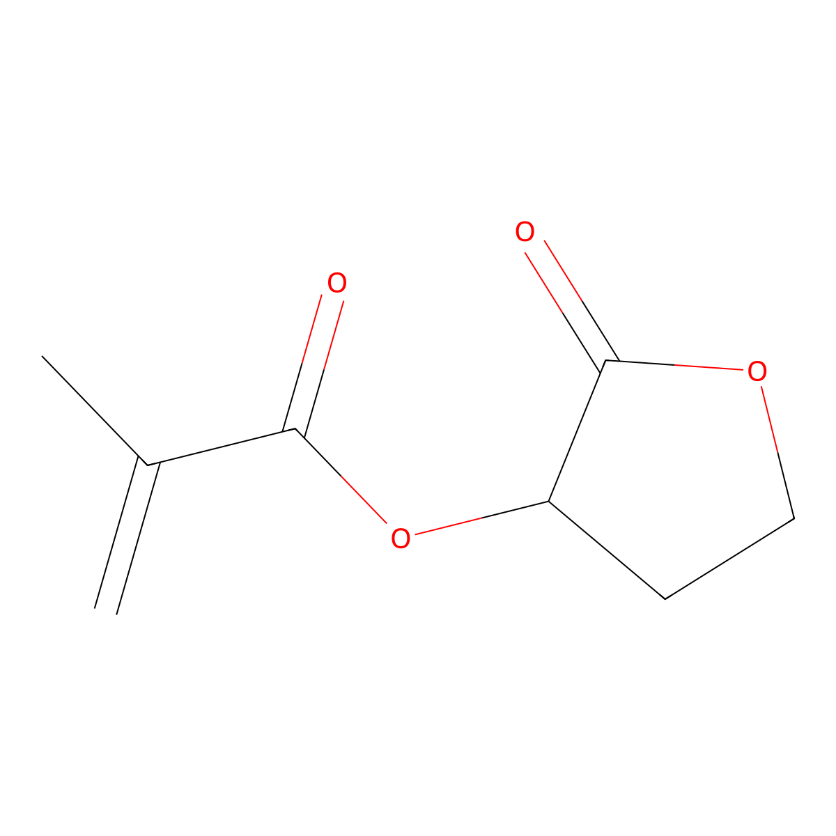 gamma-Butyrolactone methacrylate molecular structure, CAS 195000-66-9
