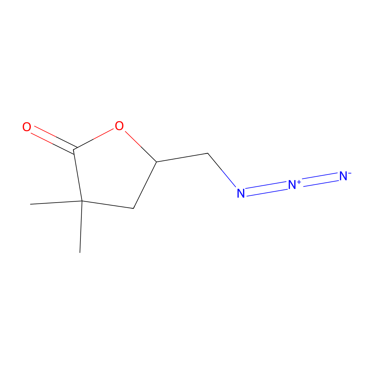 5-(Azidomethyl)-3,3-dimethyloxolan-2-one molecular structure, CAS 195006-36-1