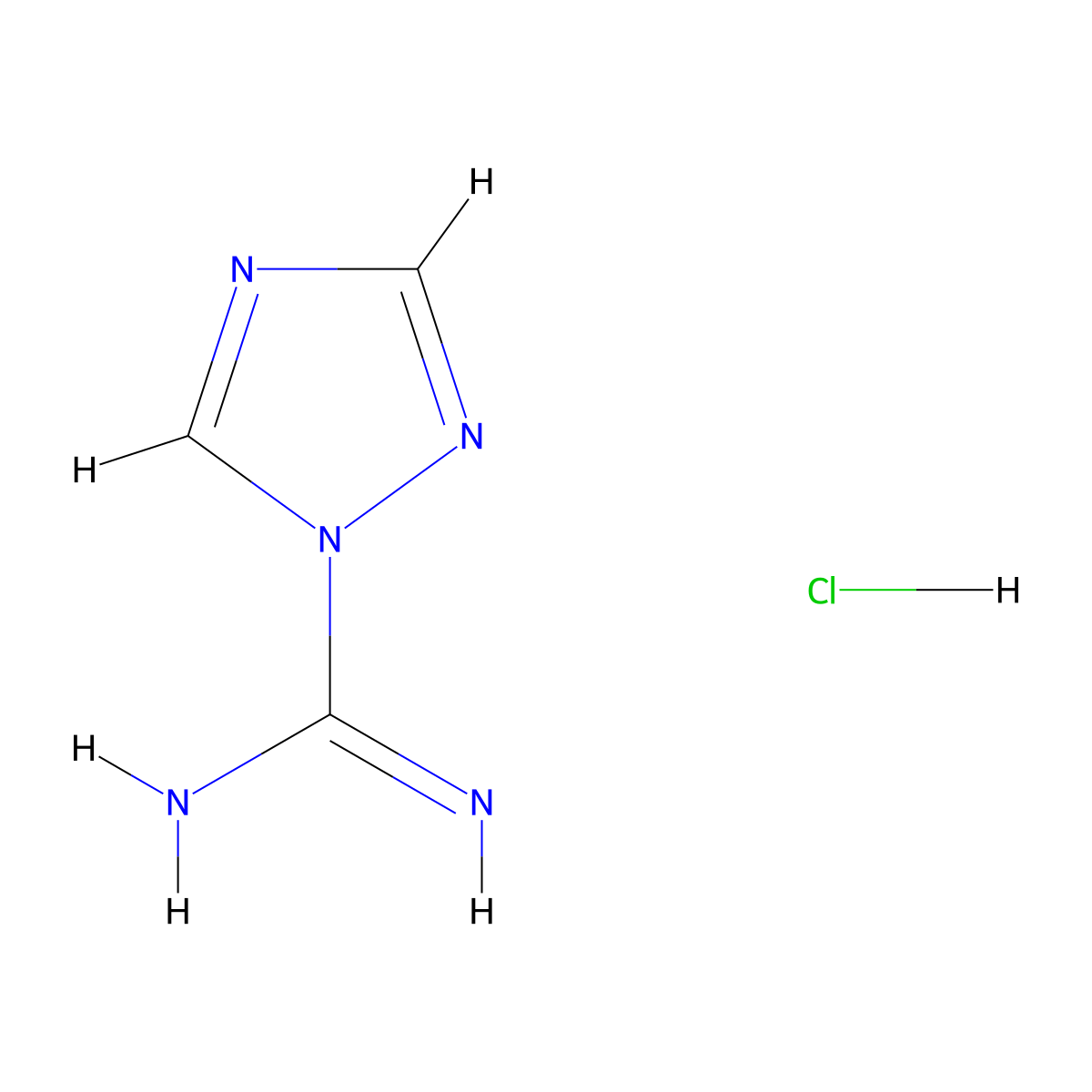 1H-1,2,4-triazole-1-carboximidamide hydrochloride molecular structure, CAS 19503-26-5