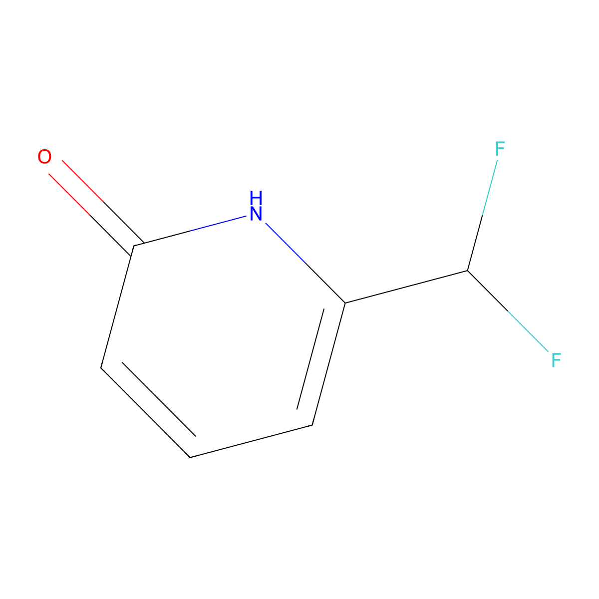 6-(Difluoromethyl)pyridin-2(1H)-one molecular structure, CAS 195044-11-2