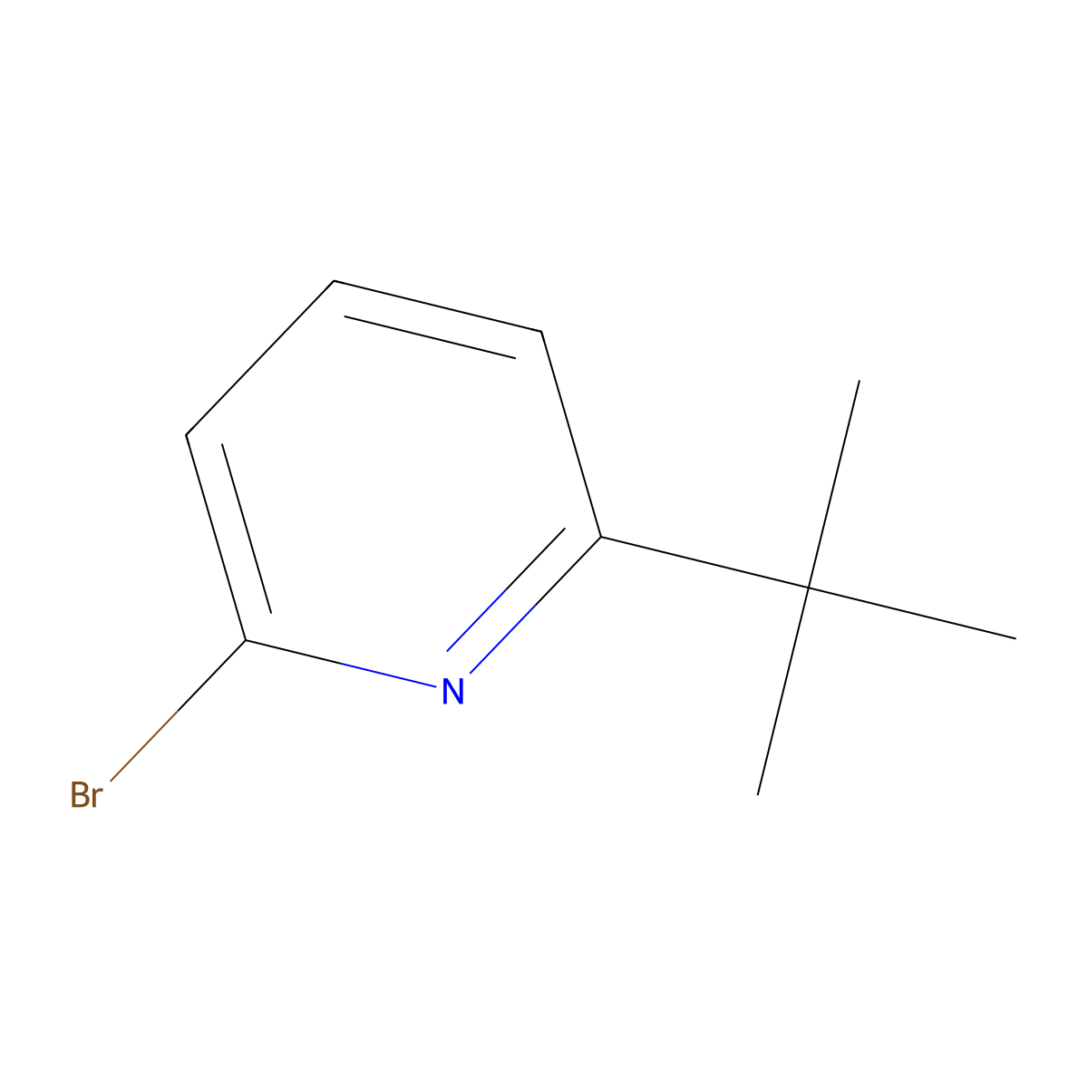 2-Bromo-6-tert-butylpyridine molecular structure, CAS 195044-14-5