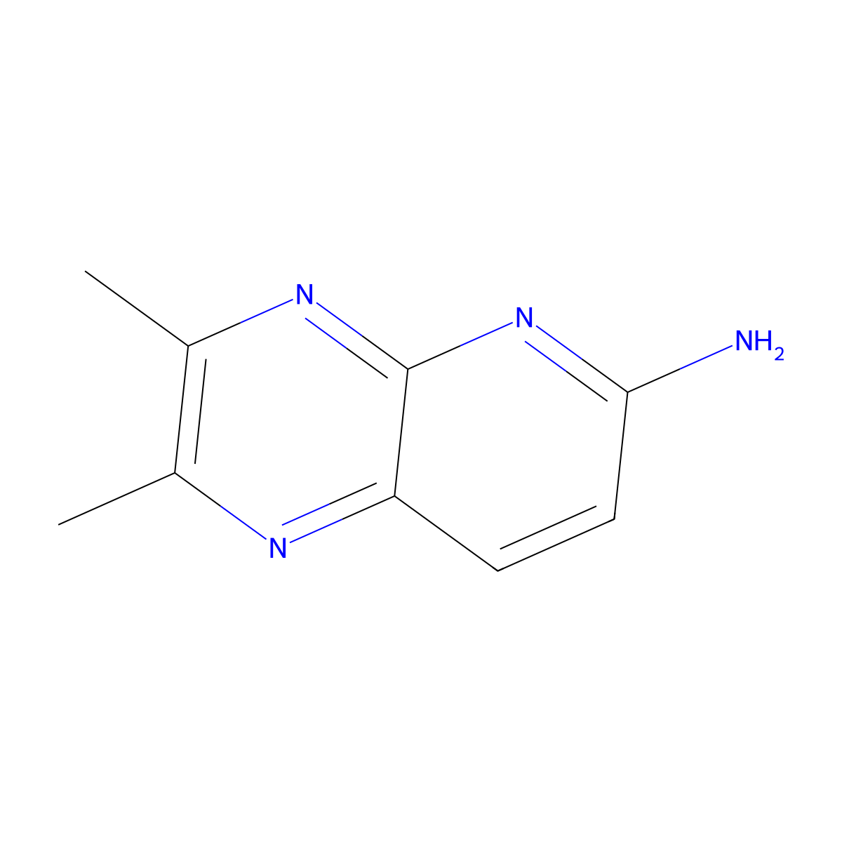 2,3-Dimethylpyrido[2,3-b]pyrazin-6-amine molecular structure, CAS 195045-42-2