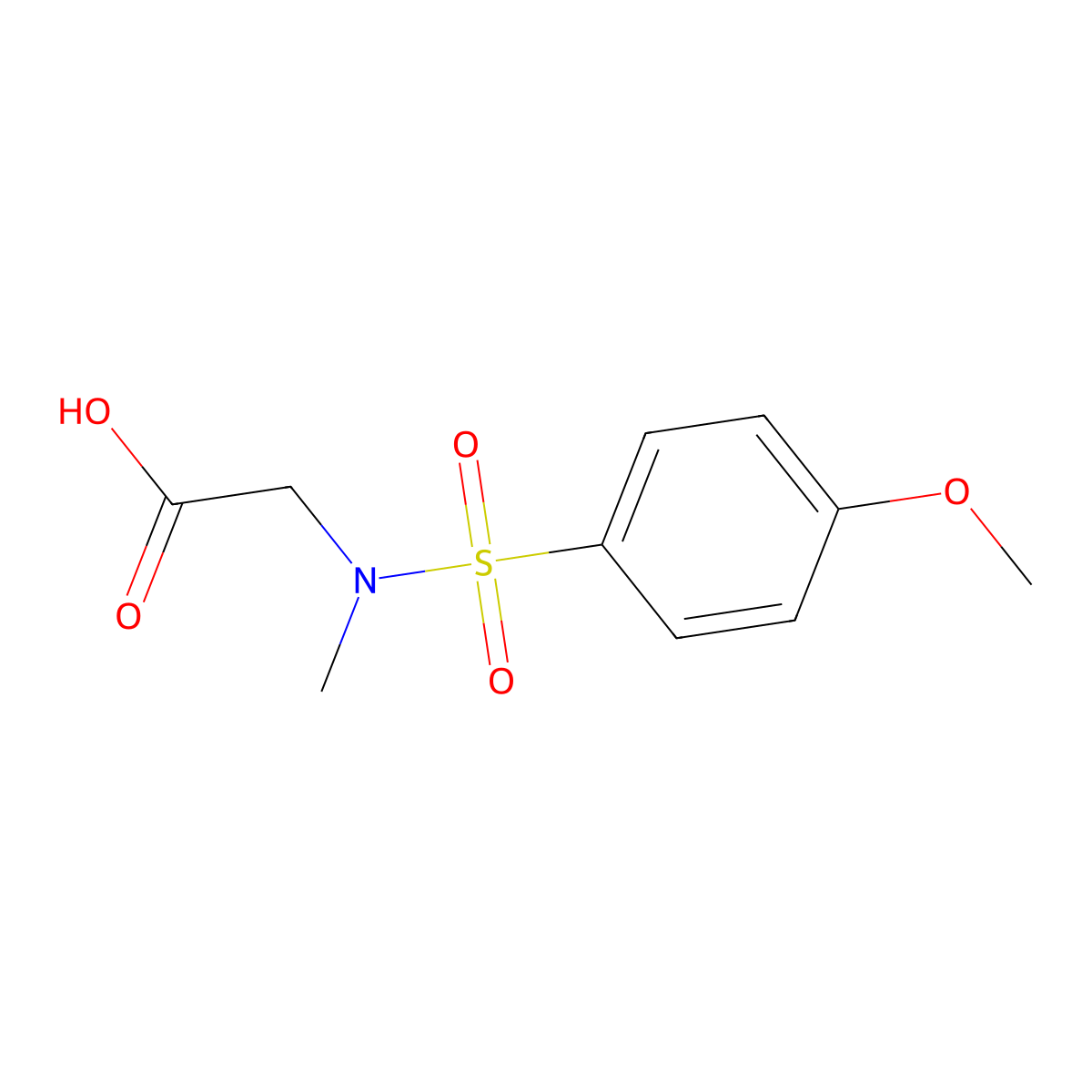 2-[(4-Methoxyphenyl)sulfonyl-methylamino]acetic acid molecular structure, CAS 195052-25-6