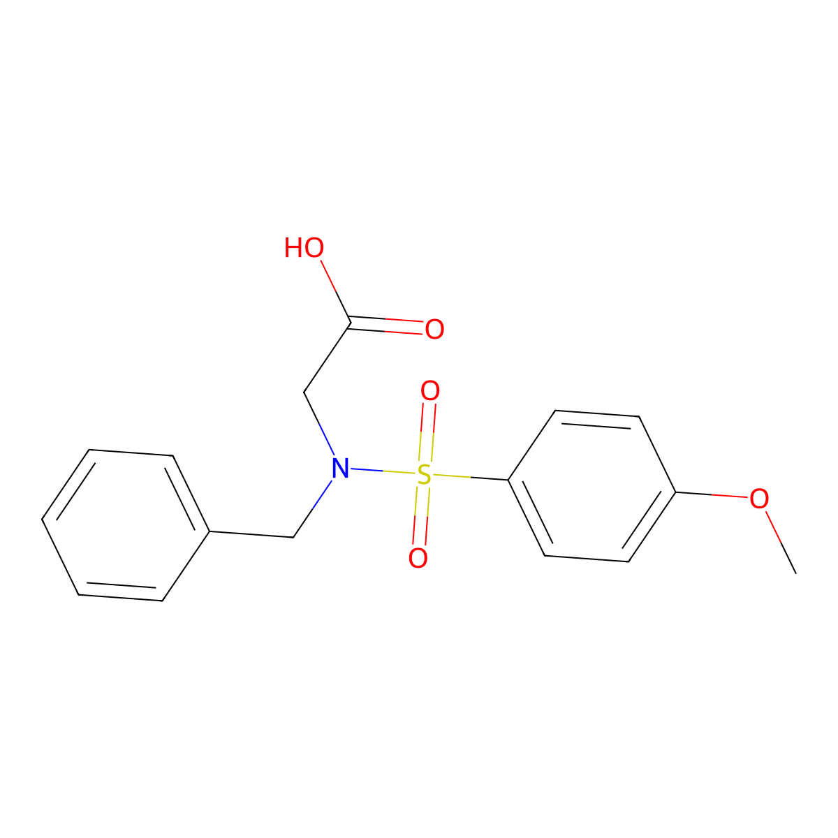 2-{Benzyl[(4-methoxyphenyl)sulfonyl]amino}acetic acid molecular structure, CAS 195052-28-9