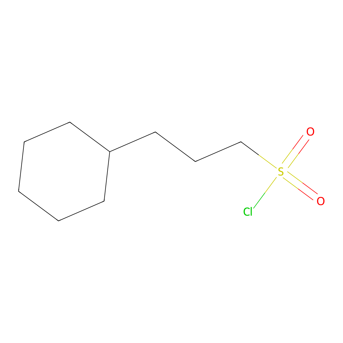 3-Cyclohexylpropane-1-sulfonyl chloride molecular structure, CAS 195053-79-3