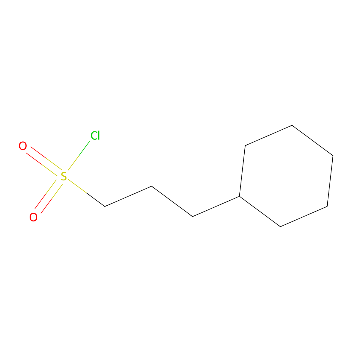 3-Cyclohexylpropane-1-sulfonyl chloride molecular structure, CAS 195053-79-3