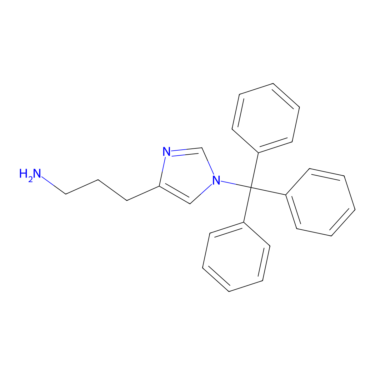 3-(1-trityl-1H-imidazol-4-yl)propan-1-amine molecular structure, CAS 195053-89-5