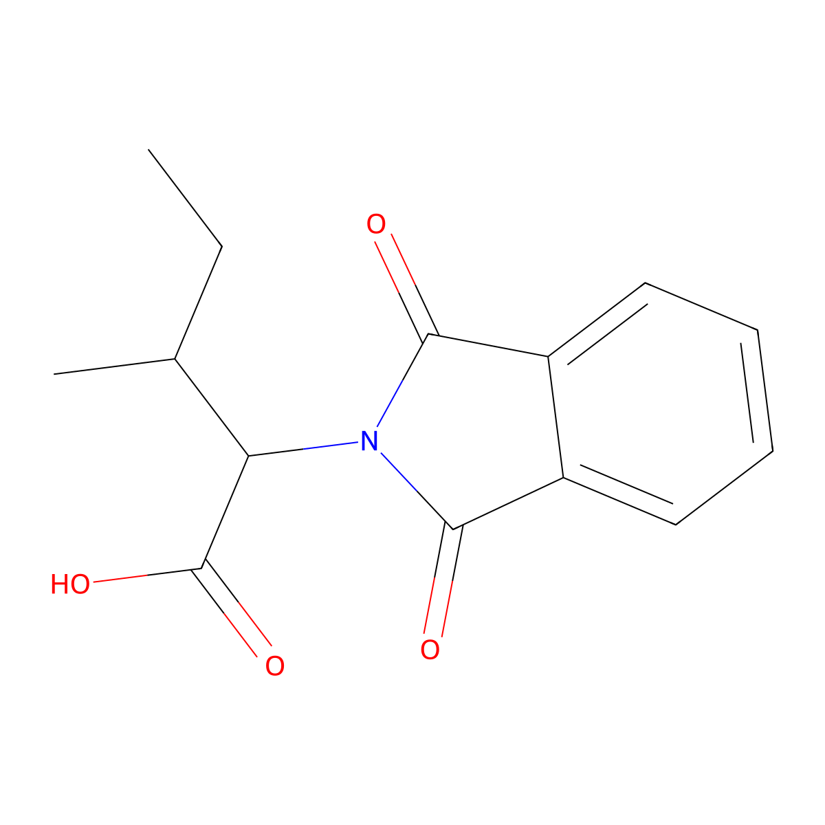 2-(1,3-Dioxo-1,3-dihydro-2H-isoindol-2-yl)-3-methylpentanoic acid molecular structure, CAS 19506-84-4