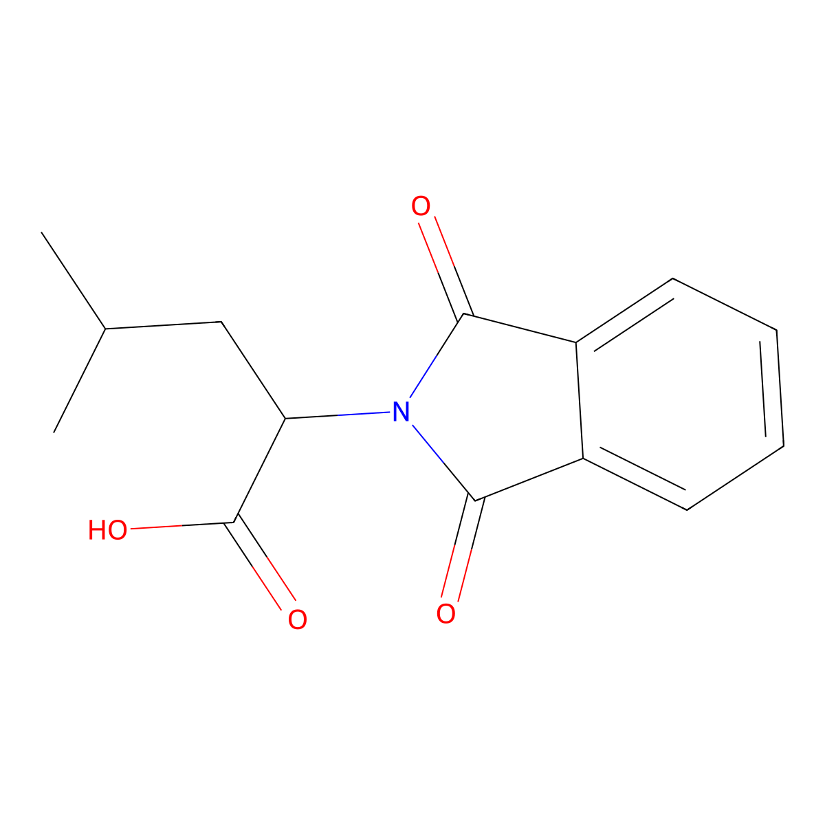 2-(1,3-Dioxo-1,3-dihydro-2H-isoindol-2-yl)-4-methylpentanoic acid molecular structure, CAS 19506-89-9