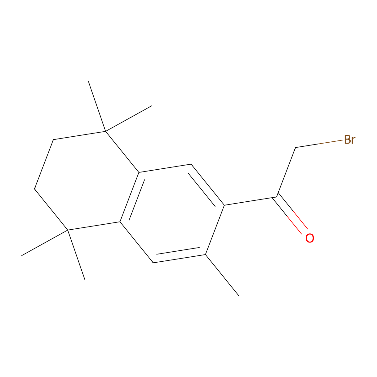 2-Bromo-1-(5,6,7,8-tetrahydro-3,5,5,8,8-pentamethyl-2-naphthalenyl)ethanone molecular structure, CAS 195060-61-8