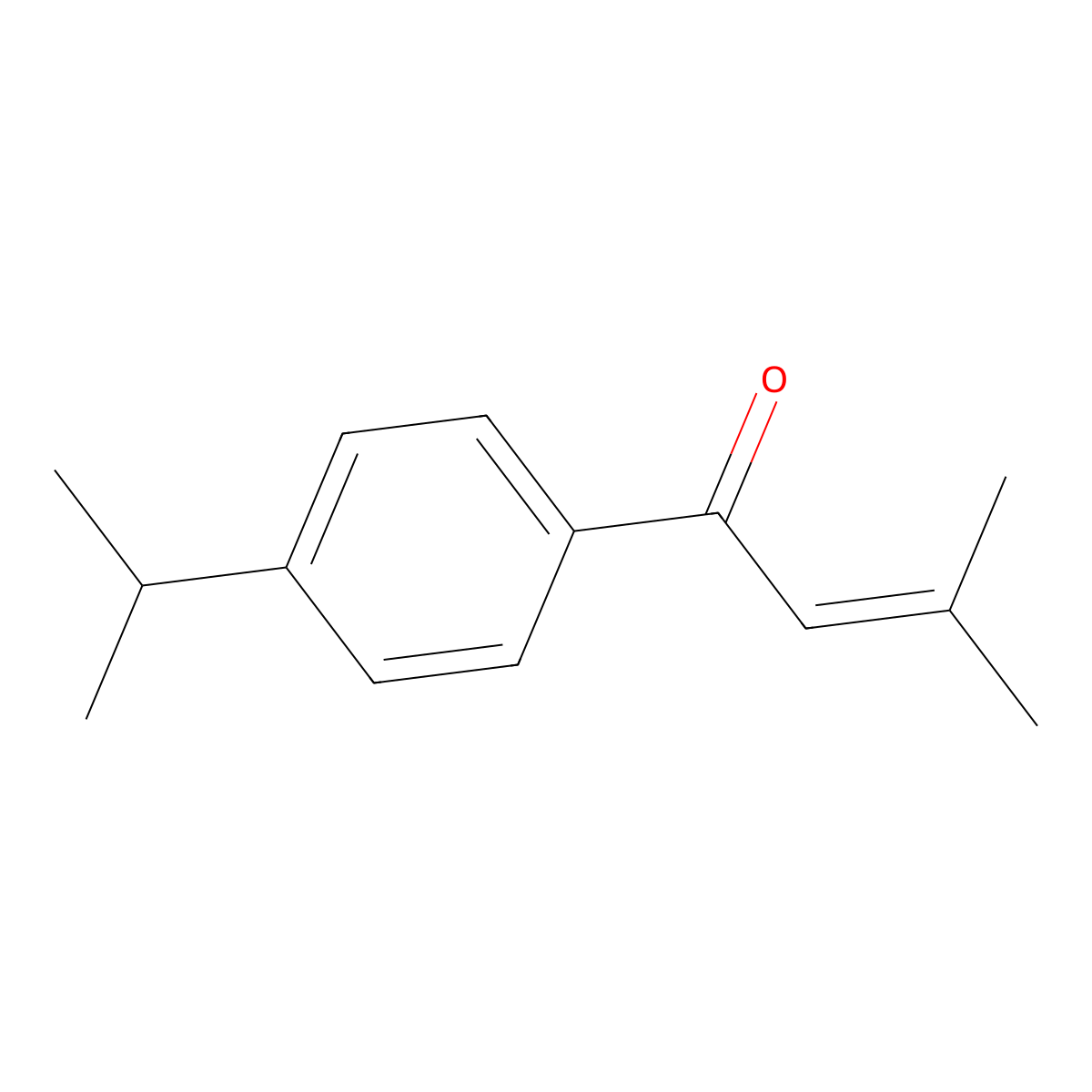 3-Methyl-1-[4-(propan-2-yl)phenyl]but-2-en-1-one molecular structure, CAS 195060-77-6