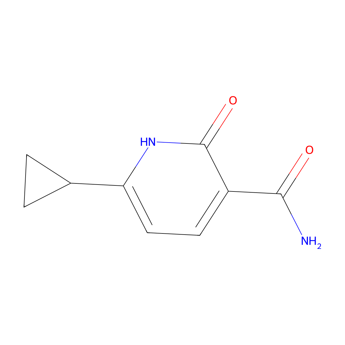 6-Cyclopropyl-2-hydroxynicotinamide molecular structure, CAS 1950617-91-0