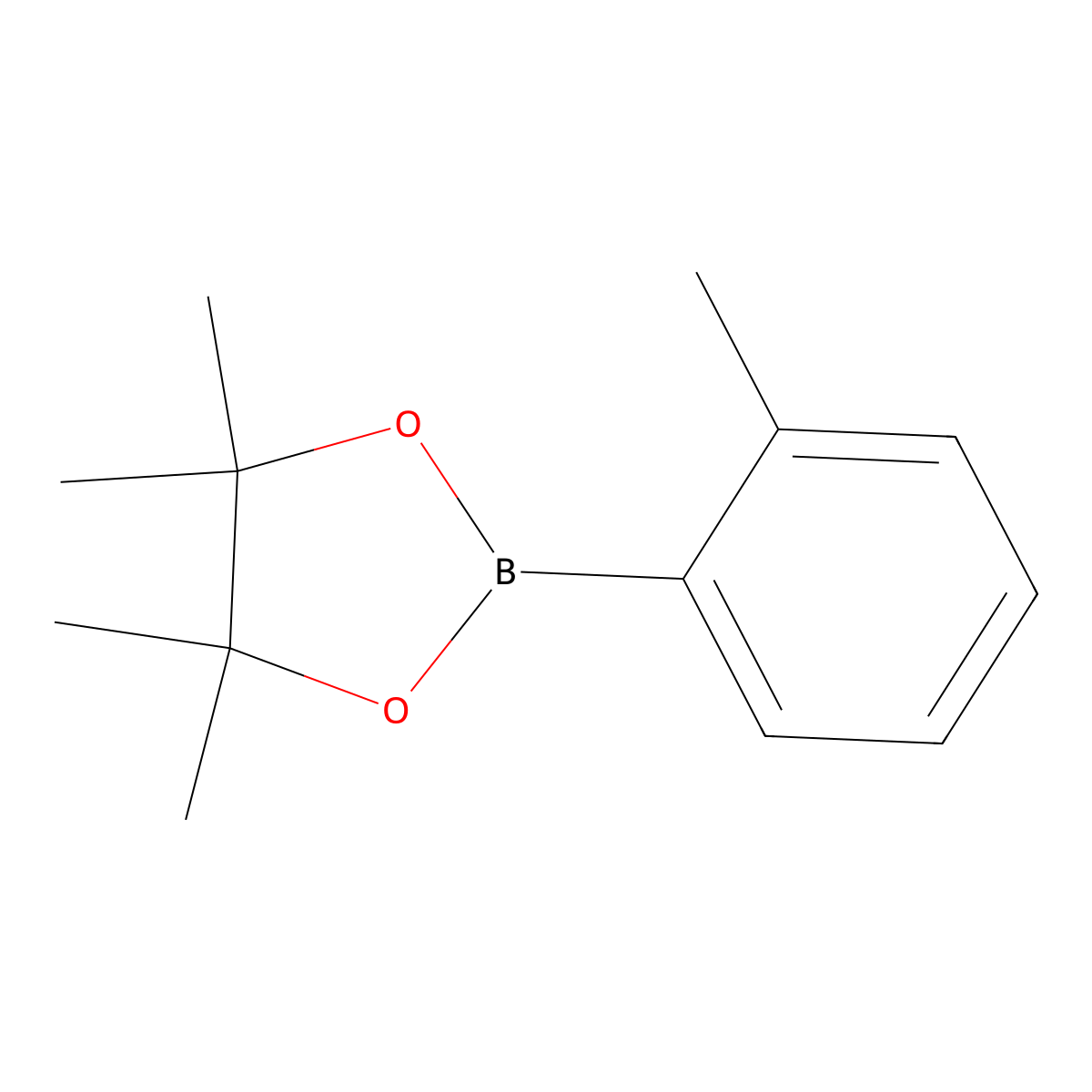 2-Tolylboronic acid pinacol ester molecular structure, CAS 195062-59-0