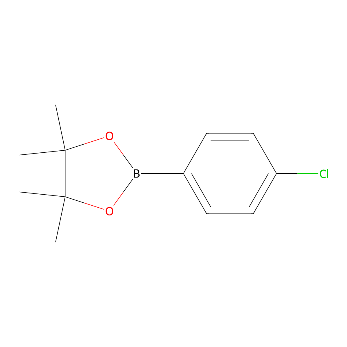 2-(4-Chlorophenyl)-4,4,5,5-tetramethyl-1,3,2-dioxaborolane molecular structure, CAS 195062-61-4