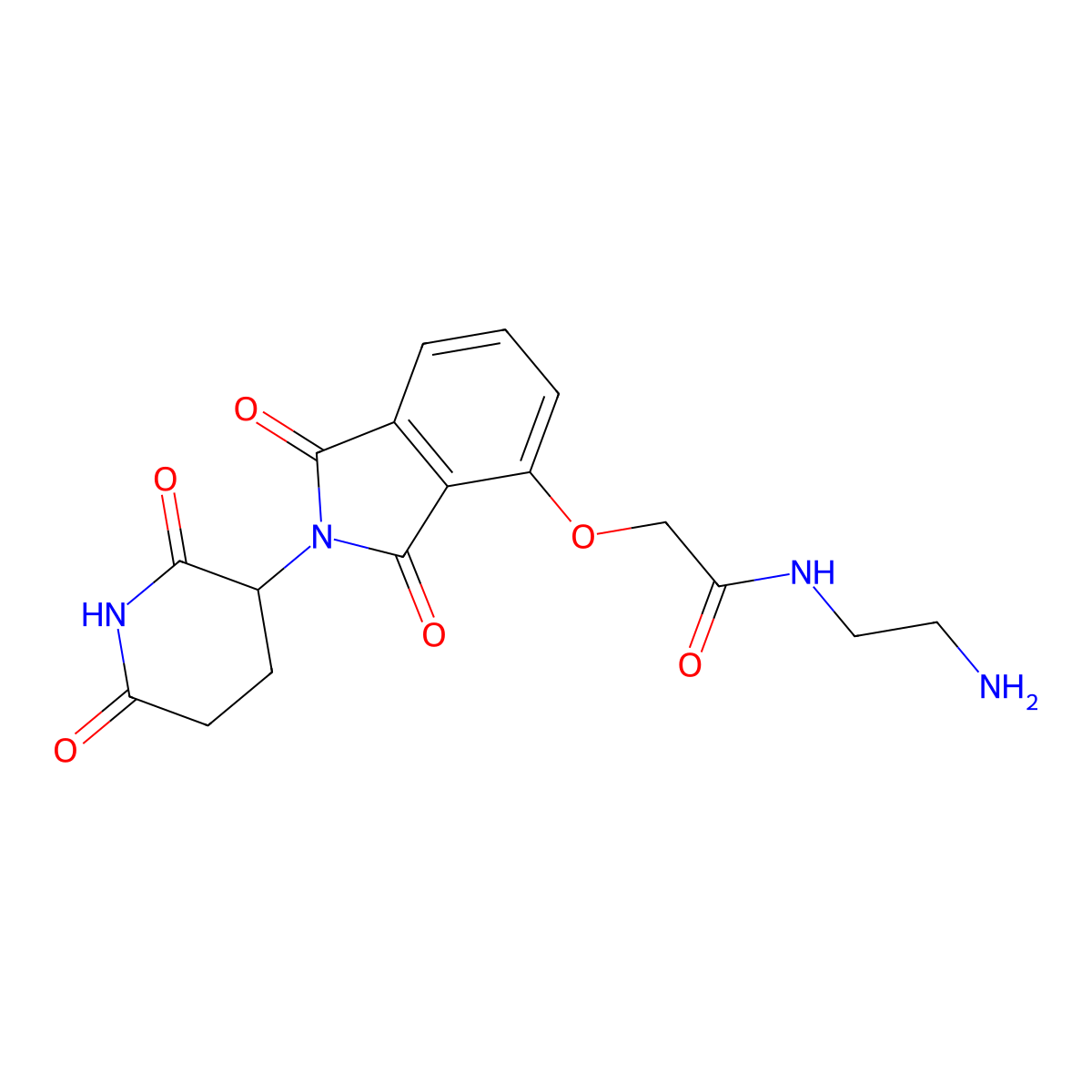 N-(2-aminoethyl)-2-{[2-(2,6-dioxopiperidin-3-yl)-1,3-dioxo-2,3-dihydro-1H-isoindol-4-yl]oxy}acetamide molecular structure, CAS 1950635-11-6