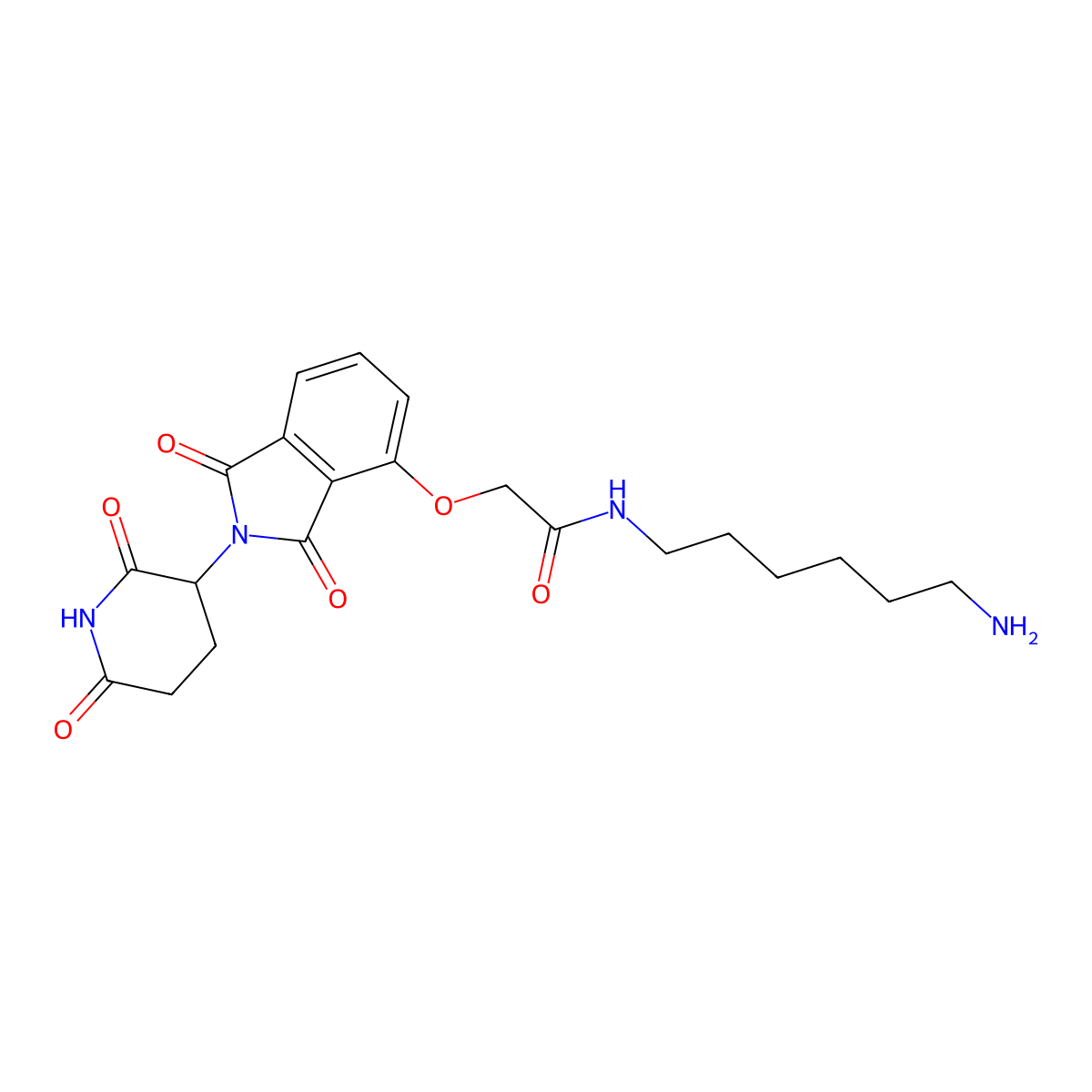 Thalidomide-O-amido-C6-NH2 molecular structure, CAS 1950635-13-8