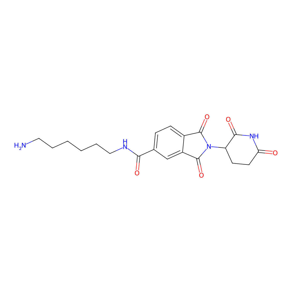 Thalidomide-5-(C6-amine) molecular structure, CAS 1950635-17-2