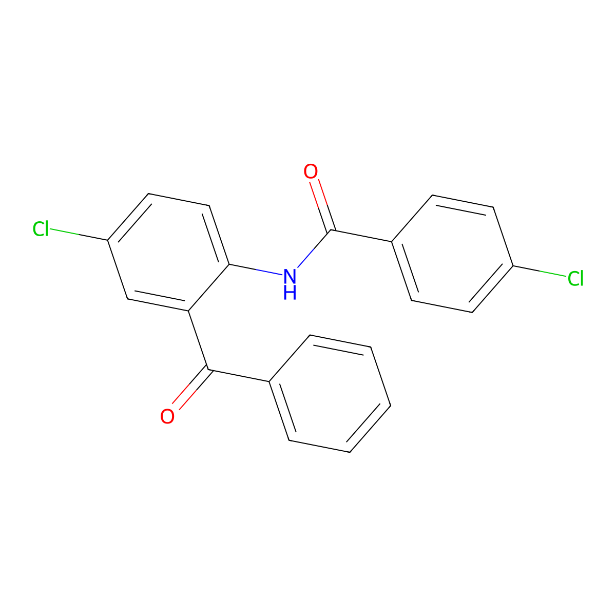 N-(2-benzoyl-4-chlorophenyl)-4-chlorobenzamide molecular structure, CAS 195066-98-9