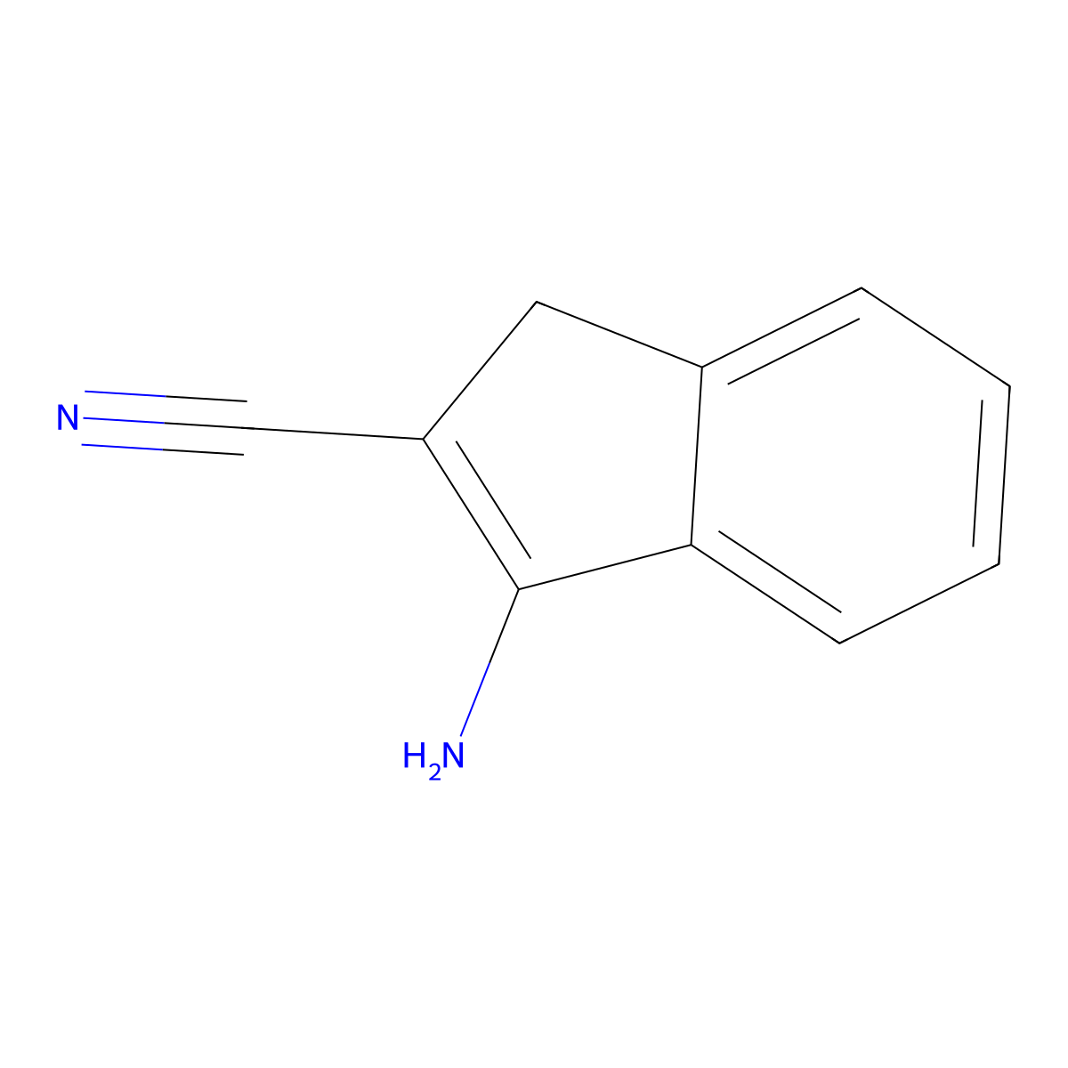 3-Amino-2-indenecarbonitrile molecular structure, CAS 195067-12-0