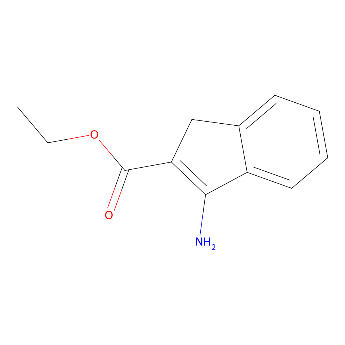 ethyl 3-amino-1H-indene-2-carboxylate molecular structure, CAS 195067-13-1