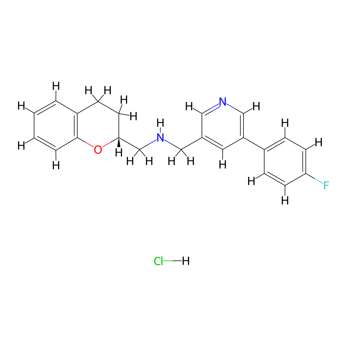Sarizotan Hydrochloride molecular structure, CAS 195068-07-6