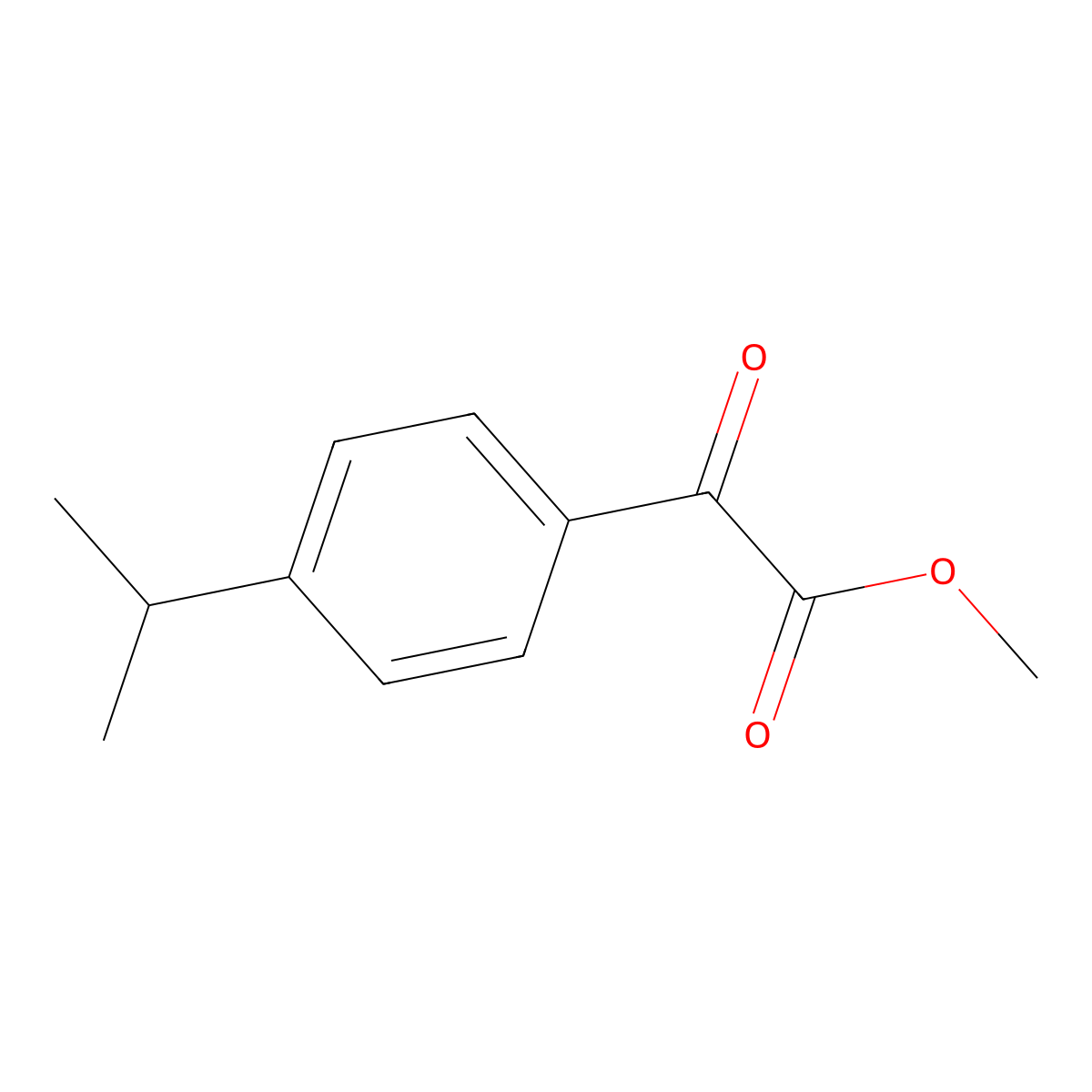 Methyl 2-(4-isopropylphenyl)-2-oxoacetate molecular structure, CAS 195070-89-4