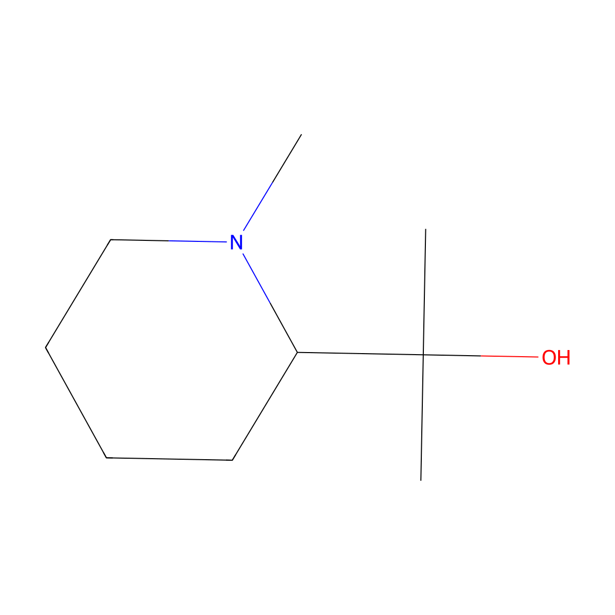 2-(1-Methylpiperidin-2-yl)propan-2-ol molecular structure, CAS 19509-15-0
