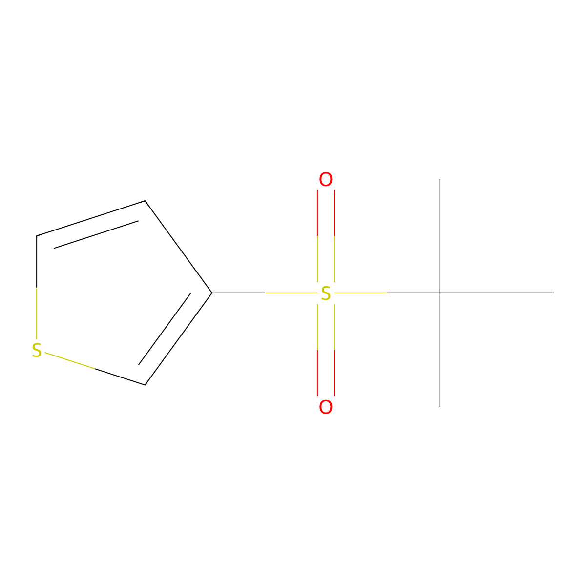 3-Tert-butylsulfonylthiophene molecular structure, CAS 19509-70-7
