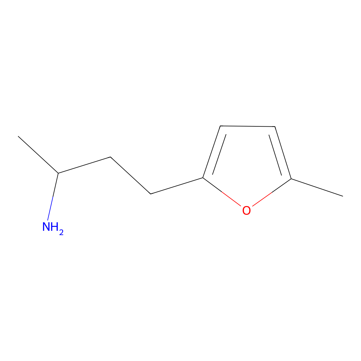 4-(5-Methylfuran-2-yl)butan-2-amine molecular structure, CAS 19509-75-2