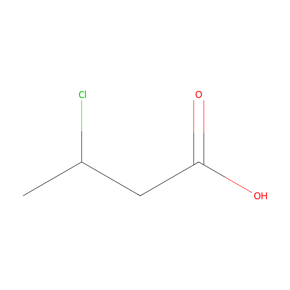 Butanoic acid, 3-chloro- molecular structure, CAS 1951-12-8