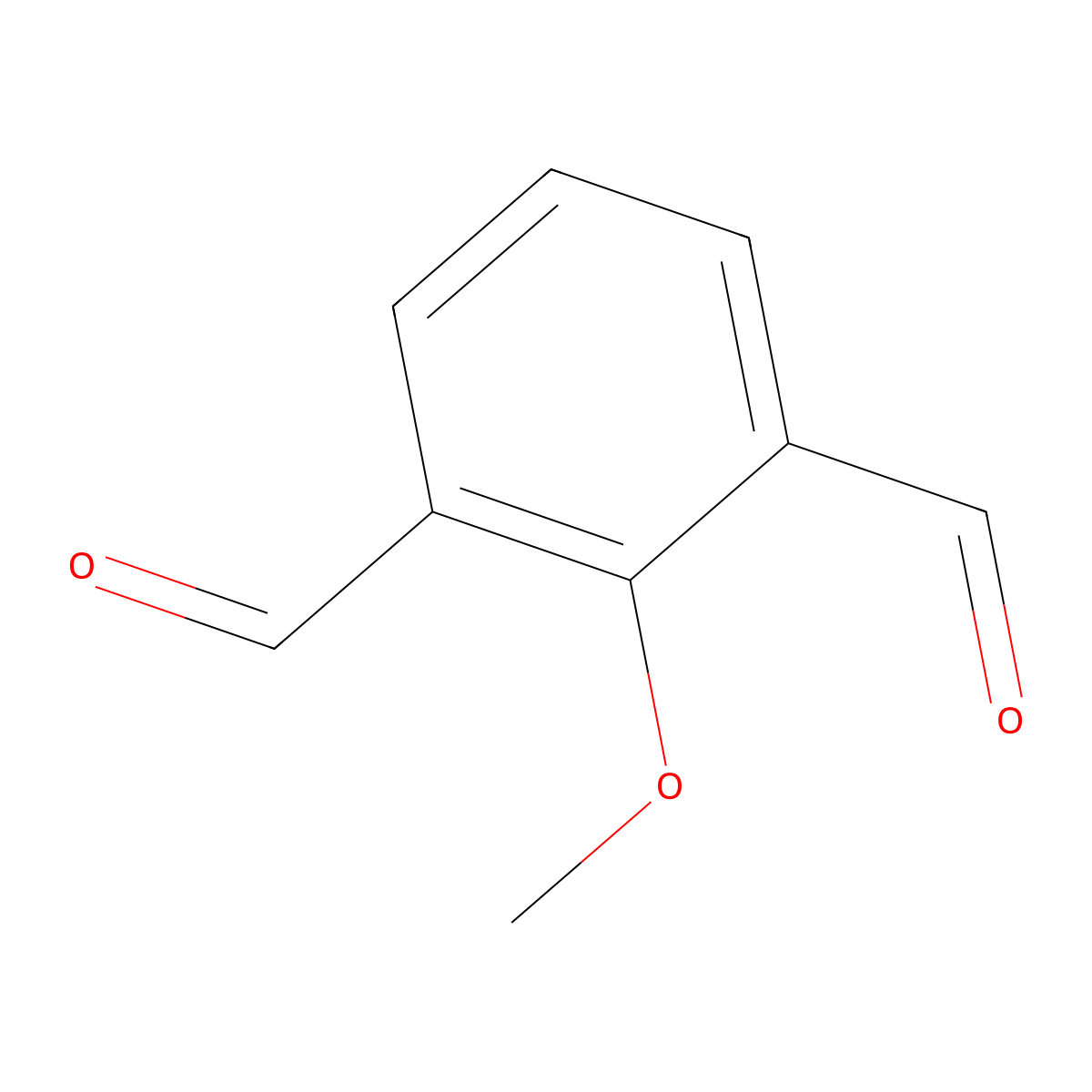 2-Methoxy-1,3-benzenedicarboxaldehyde molecular structure, CAS 1951-37-7