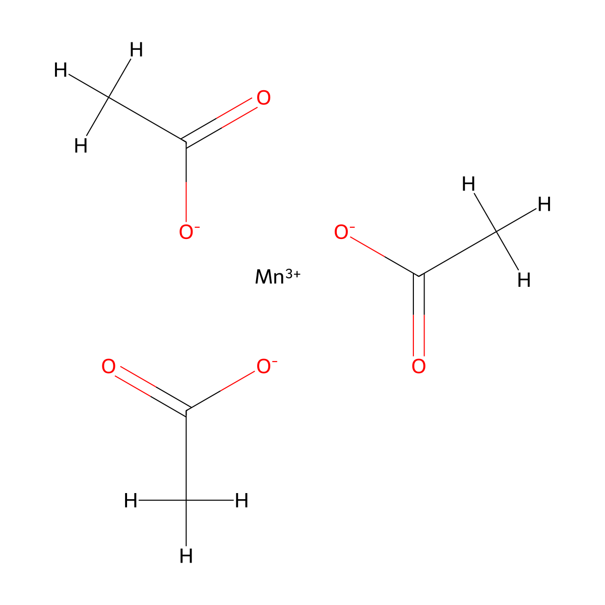 manganese(III) acetate dihydrate molecular structure, CAS 19513-05-4